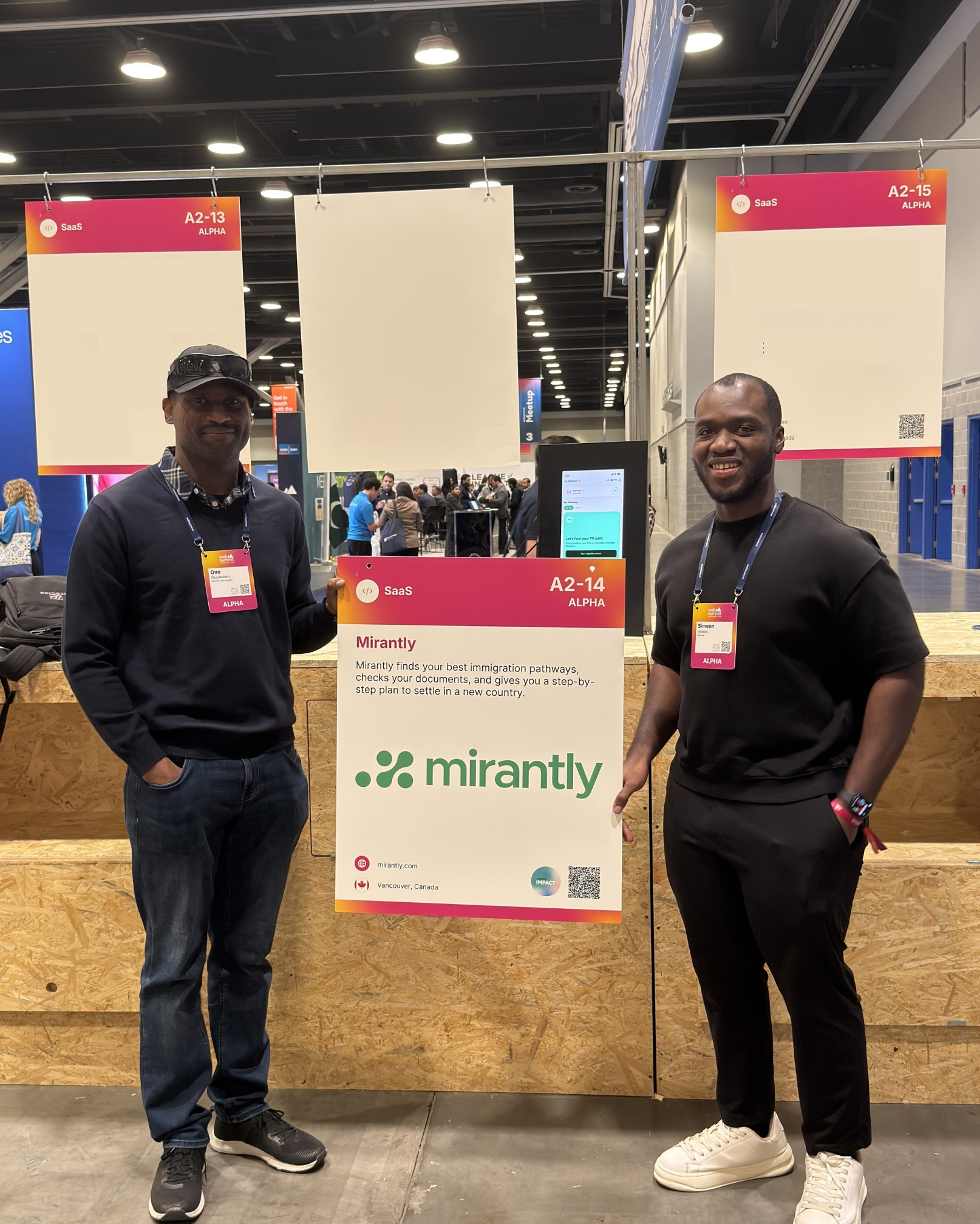 Mirantly co-founders at Web Summit